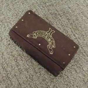 Hurley Brown suede wallet